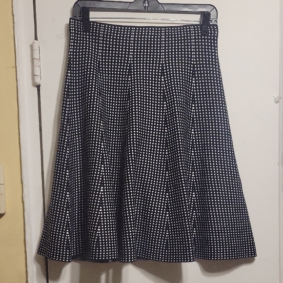 Stylish Black and White A-Line Skirt - Picture 1 of 13